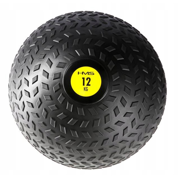 Fitness labda, 12 kg, fekete-sárga, 300mm