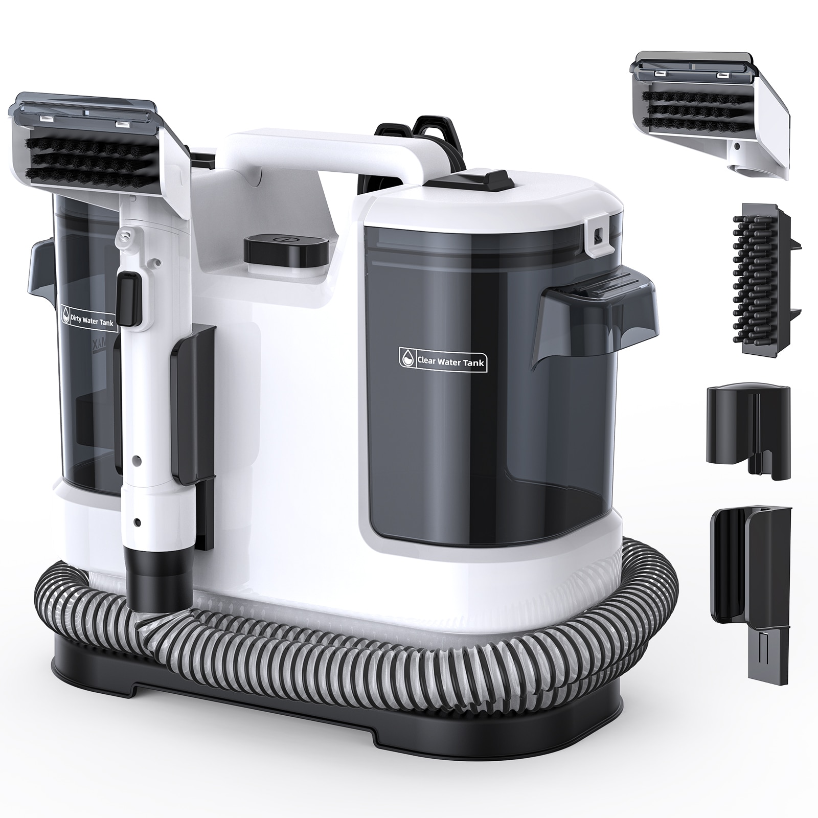 Aspirator cu spalare 3 In 1 Lubluelu V6 pentru tapiterii si covoare cu putere 450W rezervor Dublu 1.75L + 1L putere De Aspirare 12000Pa Zgomot ≤80dB