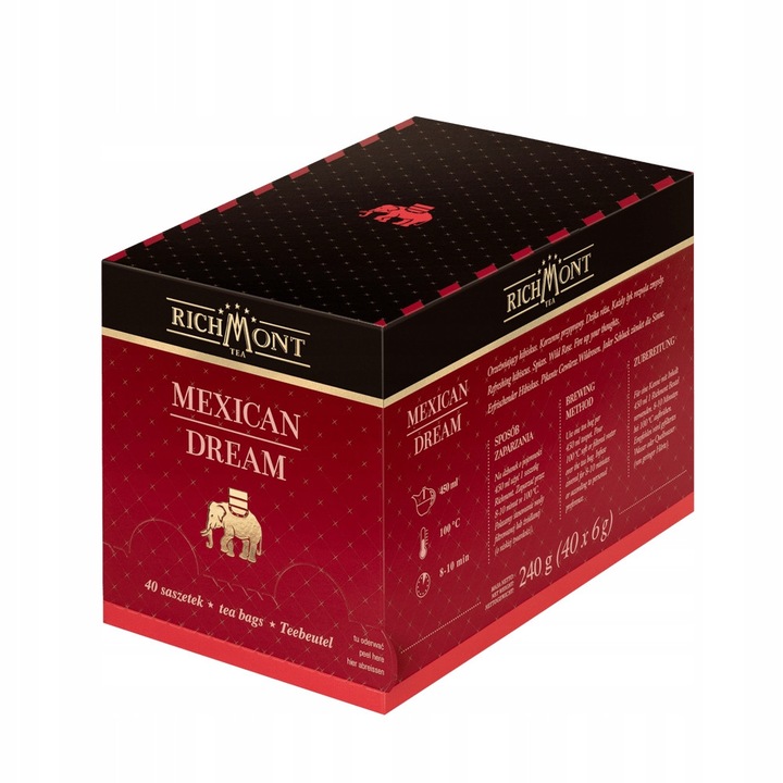 Ceai fructat Richmont Mexican Dream, 40 pliculete x 6g, hibiscus, scortisoara
