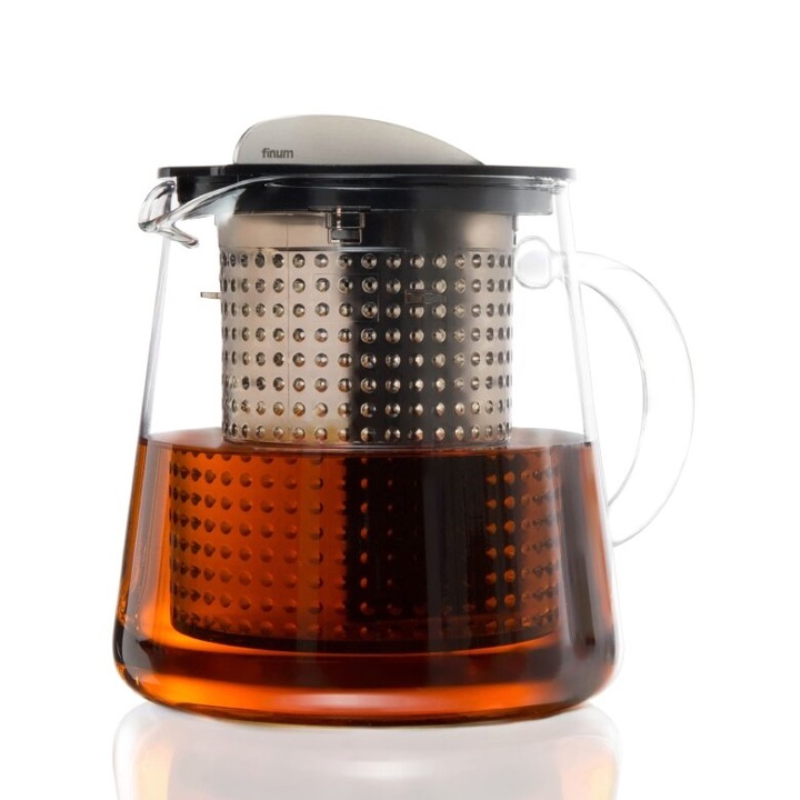 Finum Tea Control teáskanna infúzióval, 0,8L, boroszilikát üveg, 100x85mm