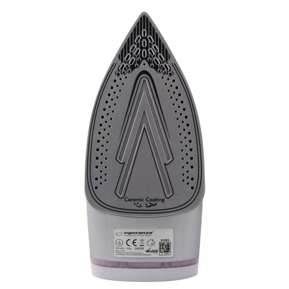 Fier de calcat cu aburi Esperanza Tulle ceramic 2400W alb