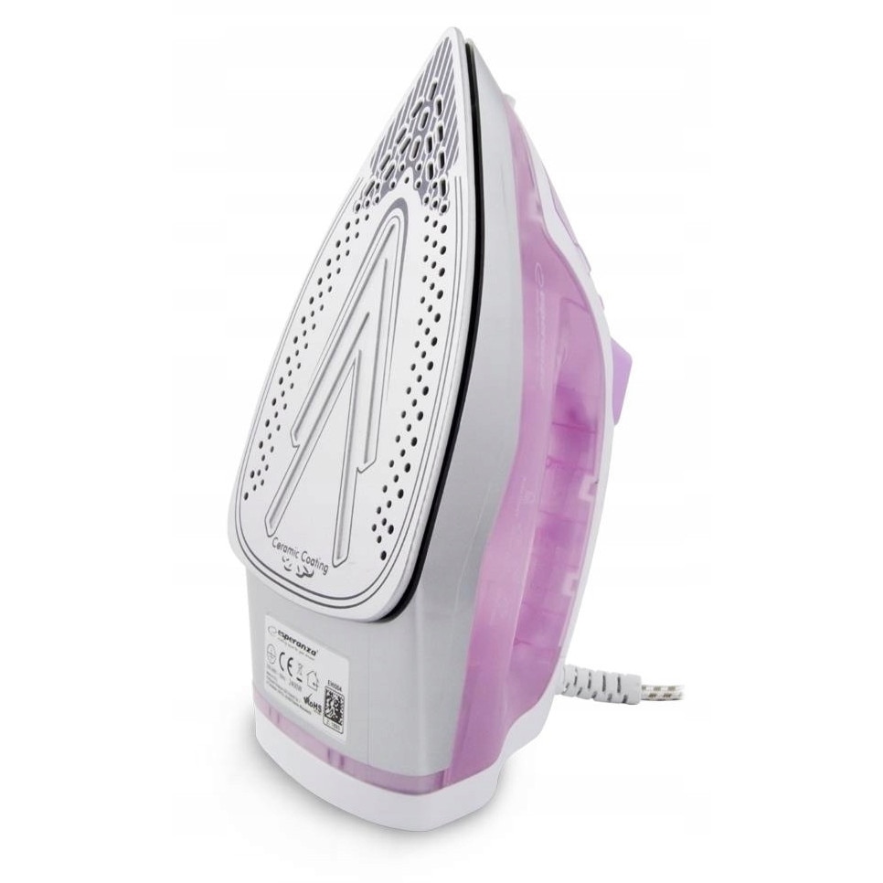 Fier de calcat cu aburi Esperanza Tulle ceramic 2400W alb