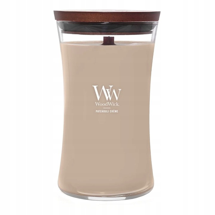 Свещ WoodWick, PATCHOULI CREME, 609,5g, нотки на какао и пачули
