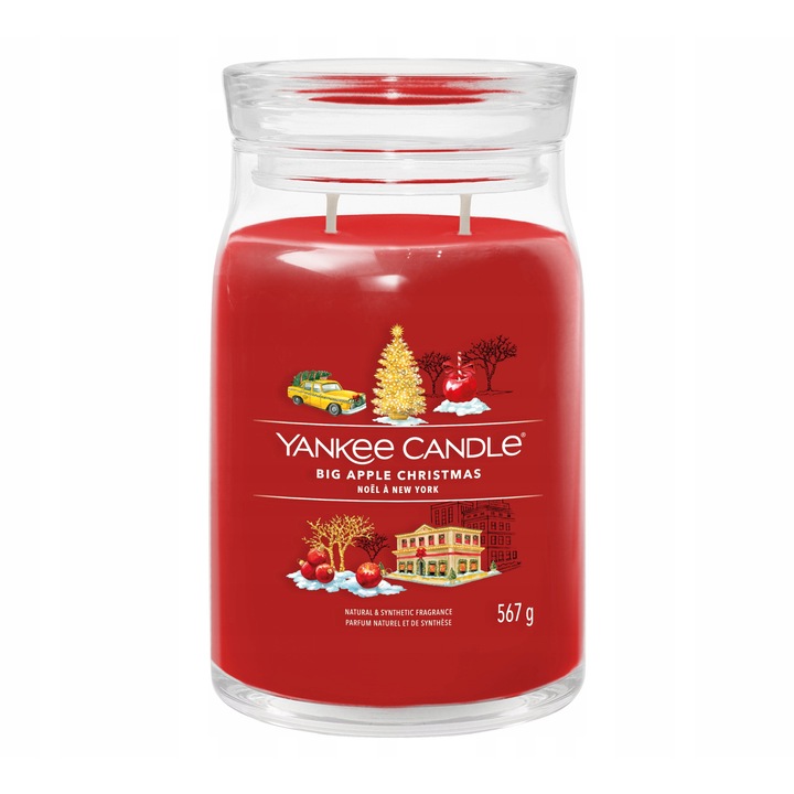 Lumanare parfumata Yankee Candle, Big Apple Christmas, 567g, 15,5x9,4cm