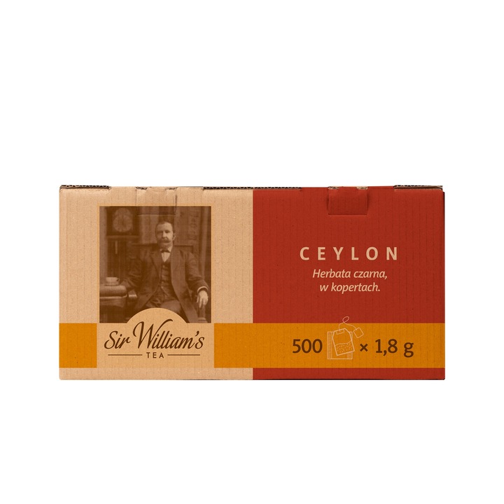 Ceai negru Sir Williams Tea Ceylon 500x1,8g, amestec de ceaiuri cejloneze, aroma de orhidee