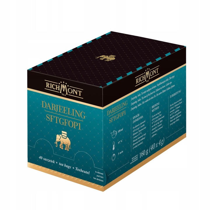 Ceai negru Richmont Darjeeling SFTGFOP1, 40 saculeti x 4g