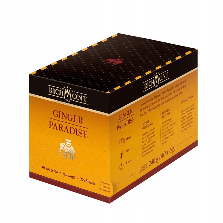 Ceai din plante Richmont, Ginger Paradise, 40 pliculete x 6g