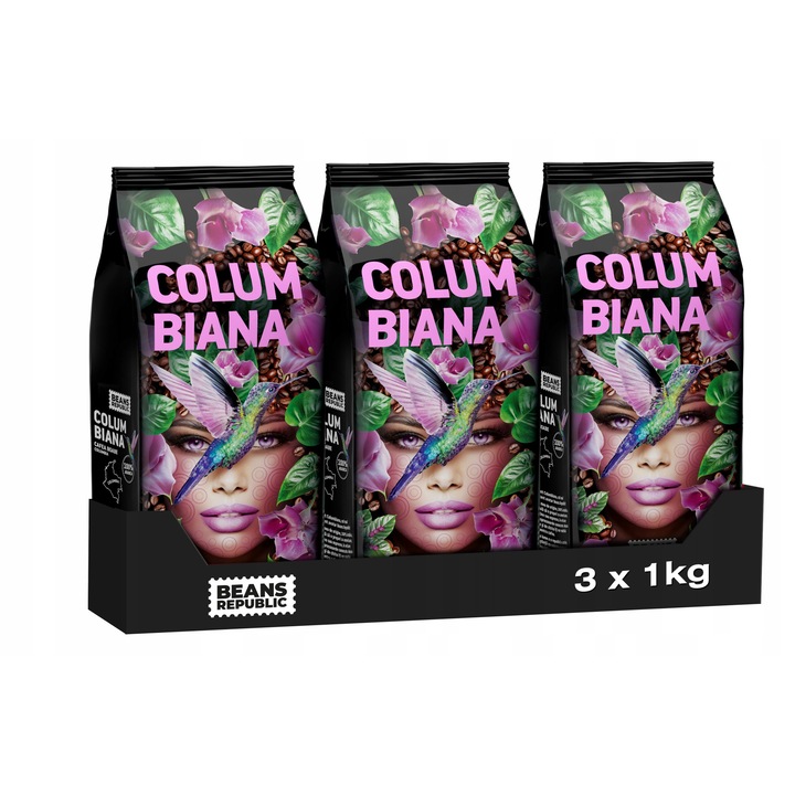 Cafea boabe Beans Republic Columbiana, 3 x 1kg