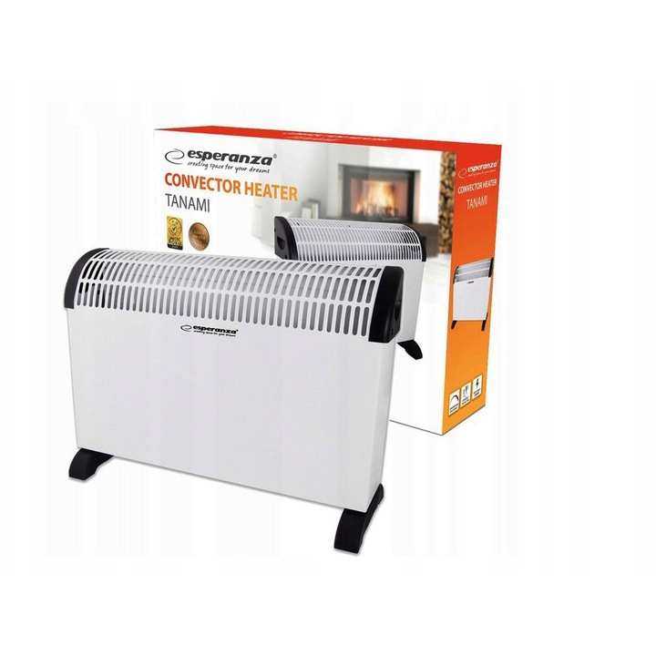 Convector electric Esperanza 2000W termostat alb 33.5x53.5x11cm