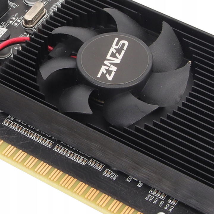 Placa video GT210 1G DDR3, interfata multimedia VGA DVI HD, racire cu ventilator, 64 bit