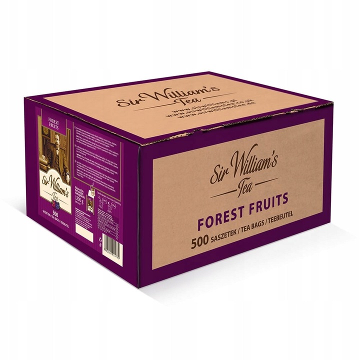 Ceai fructat Sir Williams Forest Fruits, 500 plicuri x 2,4 g, hibiscus, mere, zmeura