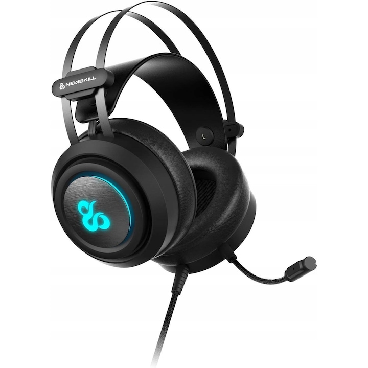 Геймърски слушалки Newskill Drakain с микрофон, черен многоцветен, 2.4м, 32 Ohm