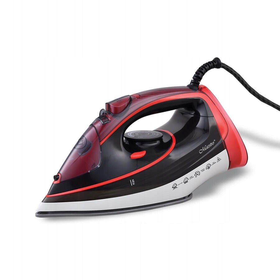 Fier de calcat cu abur Maestro MR309C, 2400W, ceramic, alb, reglabil, 28x12x15cm