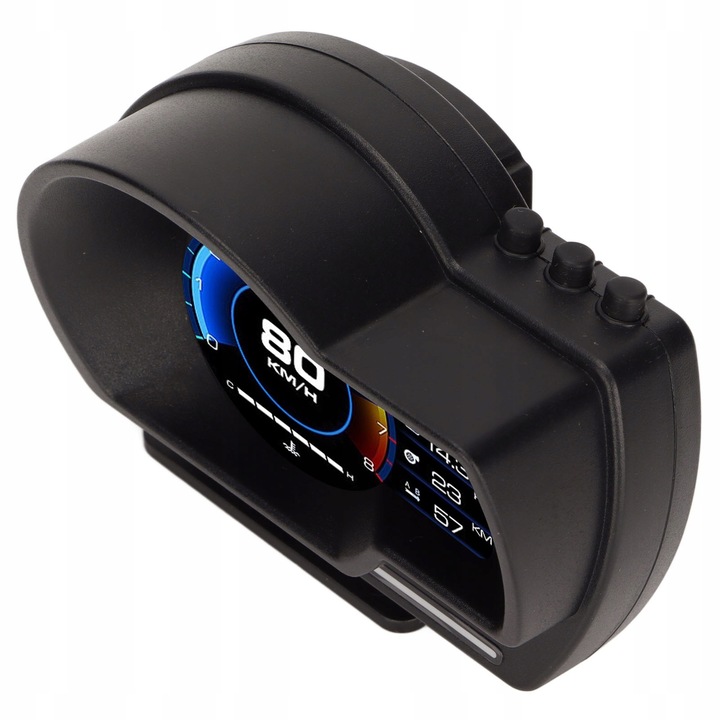 Afisaj HUD auto inteligent OBD2 GPS, sistem dublu, iluminare LED, 1,5m cablu, multicolor