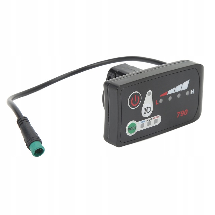 Elektromos kerékpár kijelző, 22.2mm, ABS, vízálló csatlakozó, könnyűsúlyú