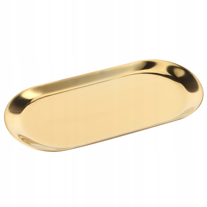 Set 5 tavi ovala din inox, aurii, 17,9x8,3cm