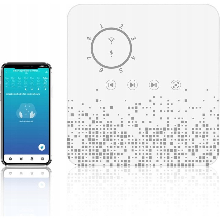 Програматор за напояване, Ineox, Wi-Fi, 8 зони, 17x15.5x3см