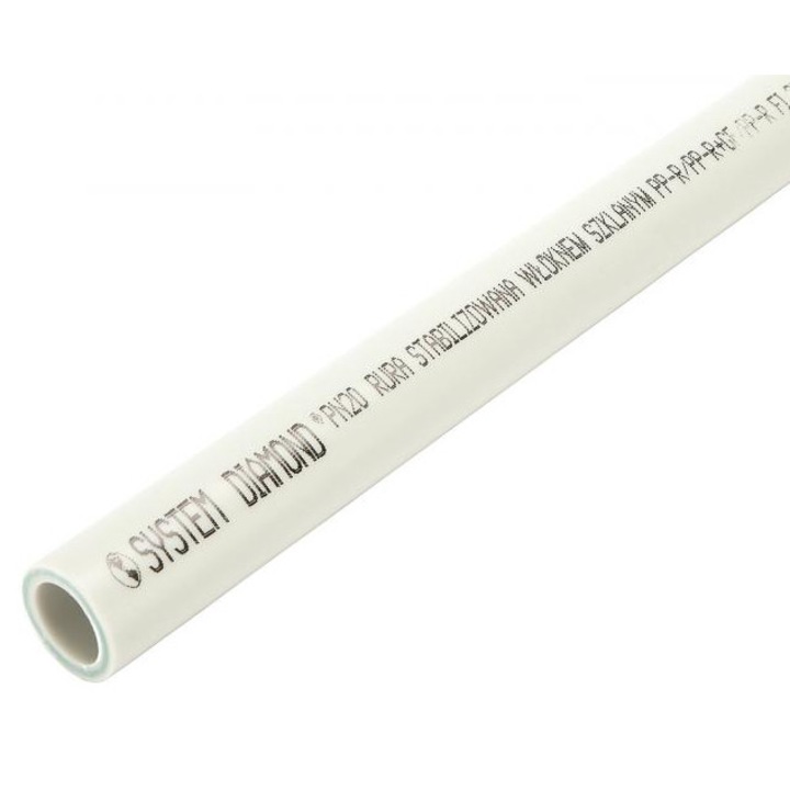 Teava PP-R Stabi GF 4m, PN20, 25mm, Diamond