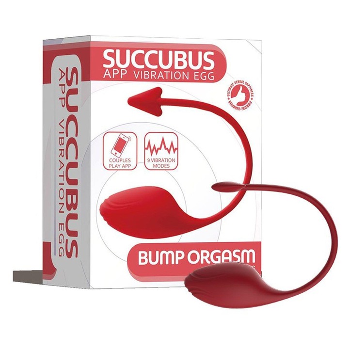 Вибратор SUCCUBUS APP, B - Series Cute, 10 режима на вибрация, контролиран чрез приложение