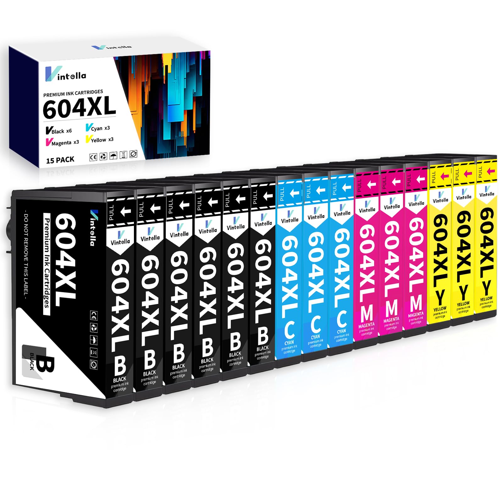 Cartucce Compatibili 604XL E604XL Per Epson XP-2200, WF-2910, WF-2930 | 4 Colori Ad Alta Resa, Confezione Da 4