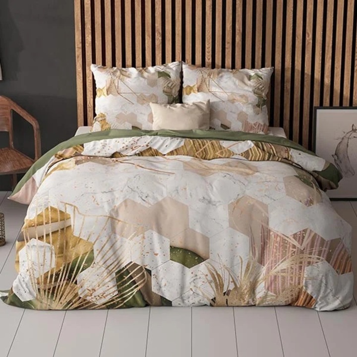 Sleeptime ágyneműgarnitúra, 1× paplanhuzat 200×200/220 cm, 2× párnahuzat 60×70 cm, mikroszálas, hipoallergén, 90 GSM, Zaza White minta, digitális nyomtatás, fehér szín