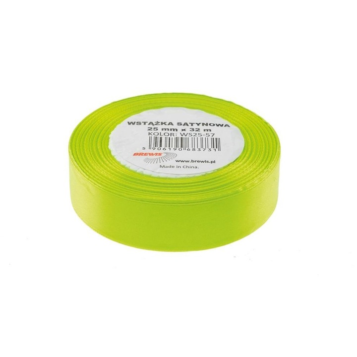 Ribanda satinata, BREWIS, verde deschis, 25mmx32m