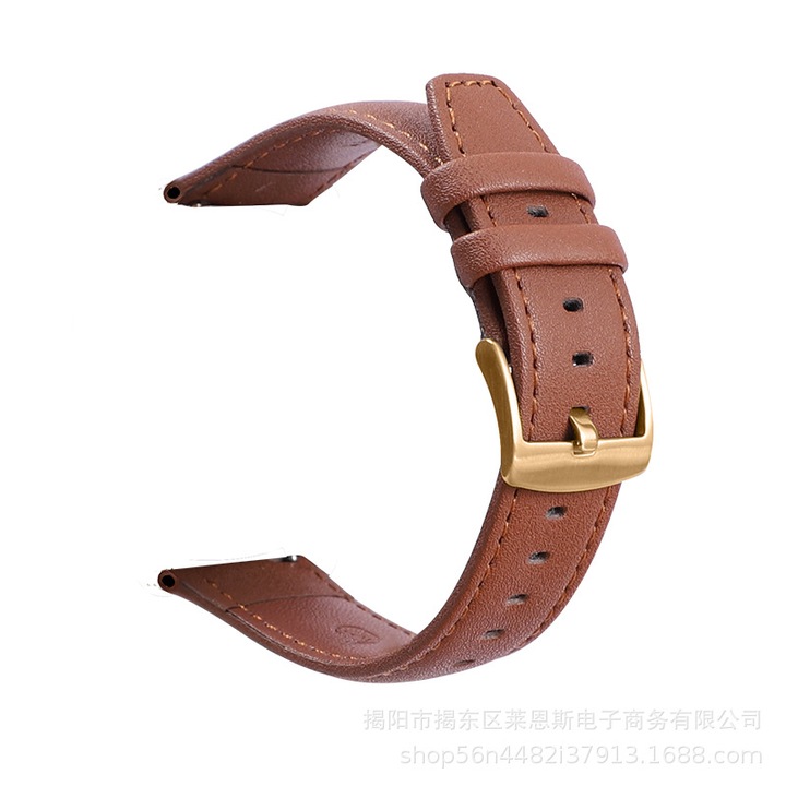 Каишка за часовник, светлокафява, 22mm, двуслойна, за смарт часовници