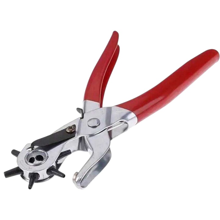 Cleste perforator pentru curele, 6 dimensiuni de gauri