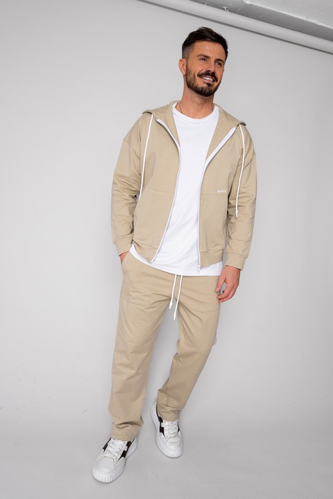 Set Loren din bumbac Jacheta si pantalon Dusty Grey 19297, Gri