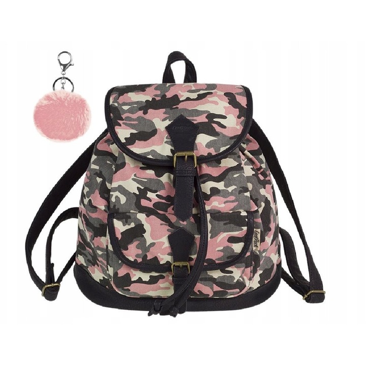 CoolPack Fiesta Pastel Camo hátizsák lányoknak, 1 rekeszes, 32x32x18,5 cm