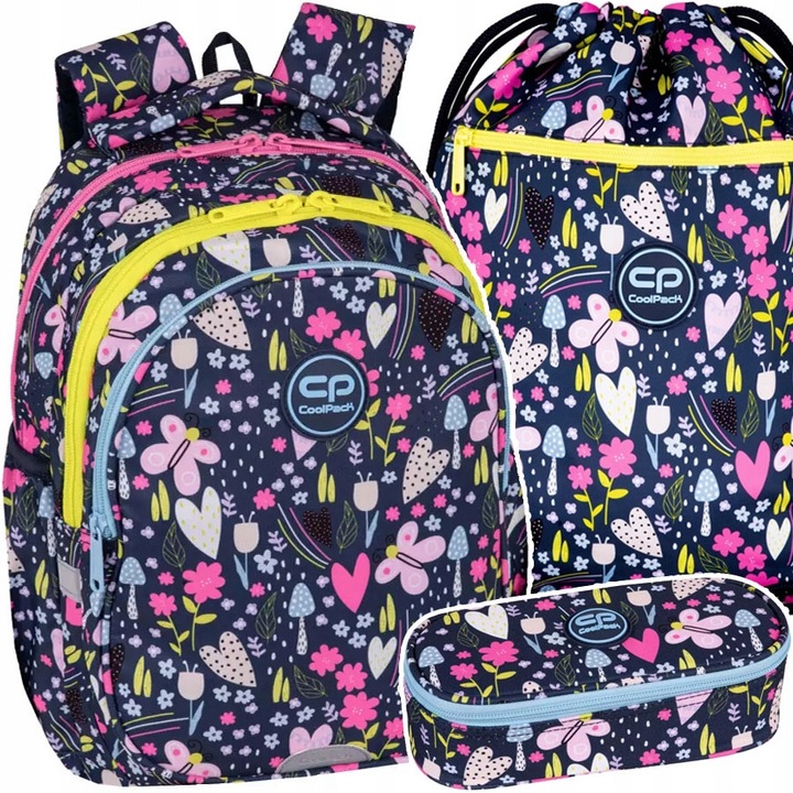 Set Ghiozdan, Penar Tuba si Sac Pantofi CoolPack In the Garden