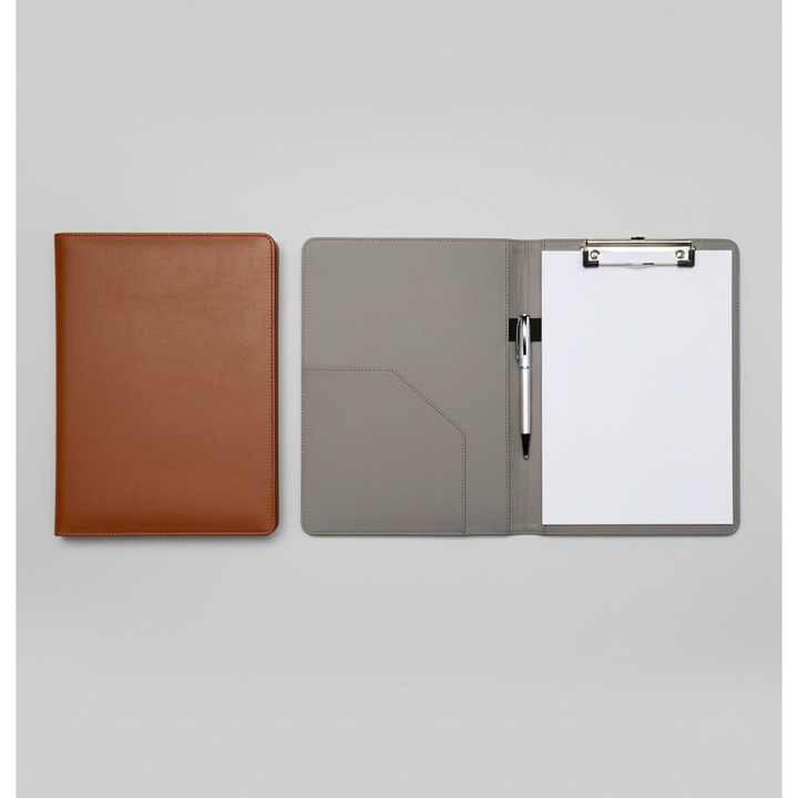 OBRO® Professzionális Vágólap mappa - Elegáns irattartó, üzleti dokumentumok és prezentációk rendezéséhez, A4, Eco bőr