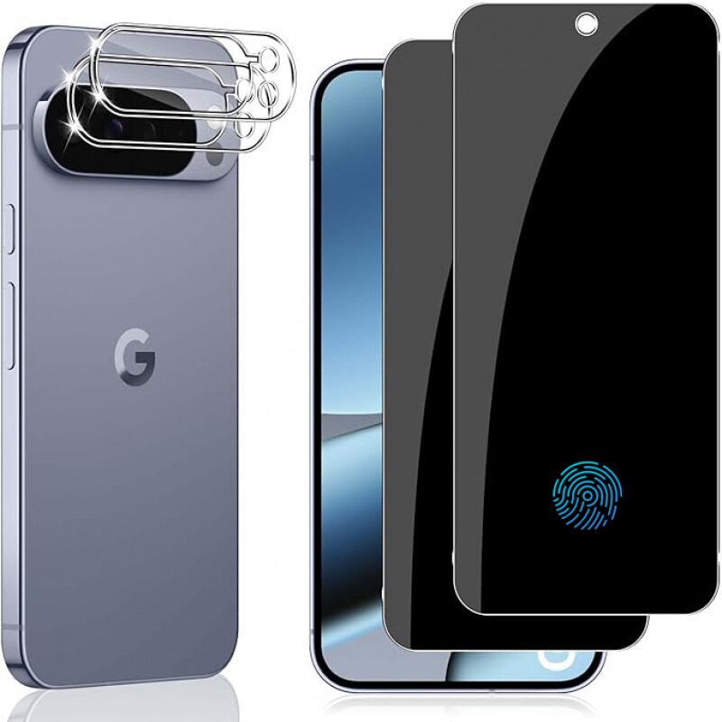 Folie sticla calita 9H Google Pixel 10 Pro XL 2+2 ecran + camera privacy anti-spionaj amprenta anti-zgarieturi HD clar