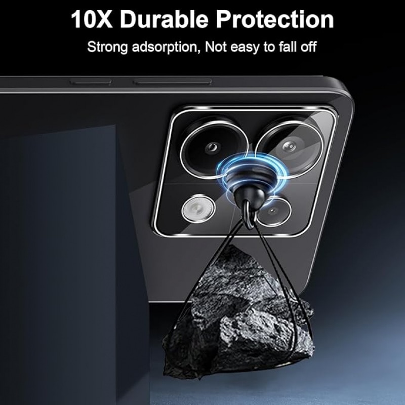 Protector lentila camera, 2 piese, sticla securizata, anti-zgarieturi, transparent, pentru Redmi Note 13 Pro 5G
