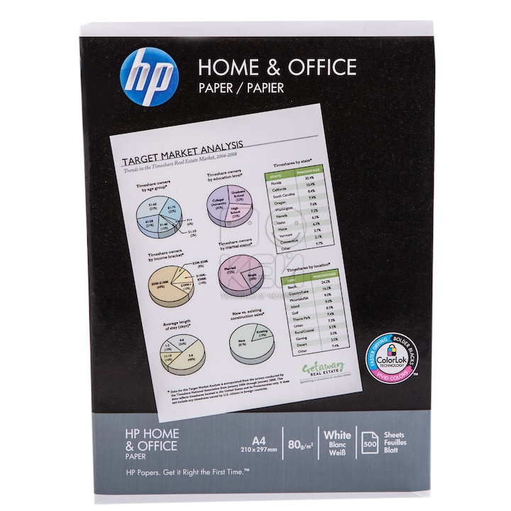 HP Home&Office Paper; A4, 80g/mp; 500 coli/ pachet; multiuse (ink/laser/copiator/fax)