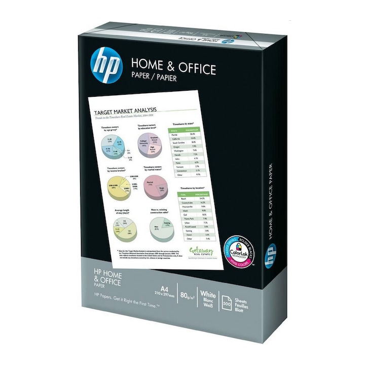 HP Home & Office fénymásolópapír, A/4, 80g, 500 lap/csomag