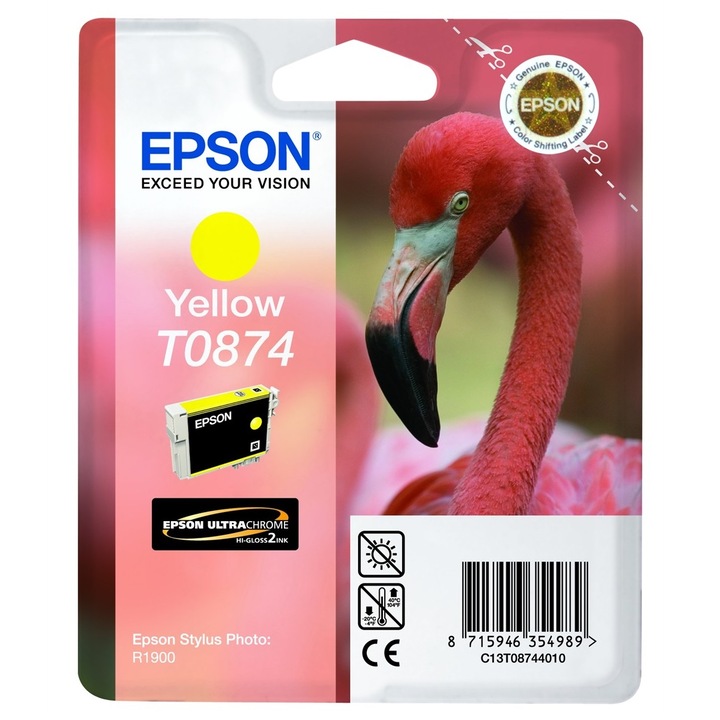 Epson T0874 patron, sárga, 11,4ml