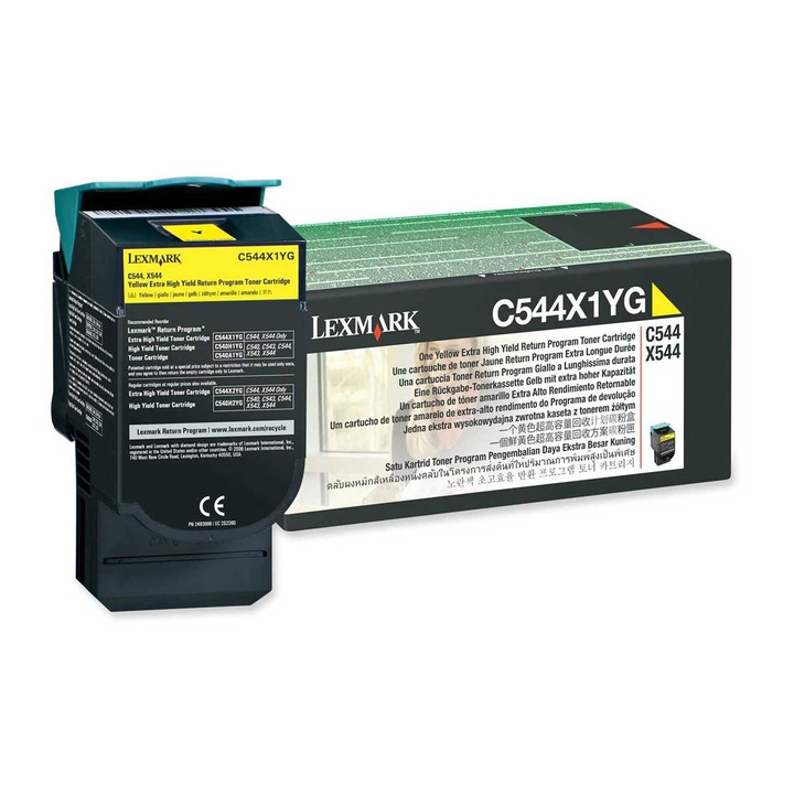 Eredeti Lexmark kazetta, 4000 oldal, kompatibilis C544 / X544