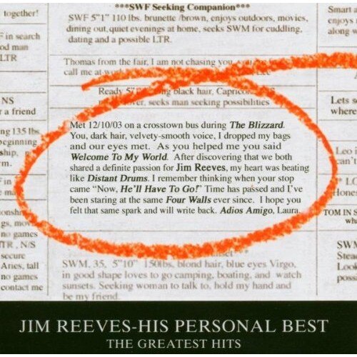 Jim Reeves-His Personal Best - The Greatest Hits-CD