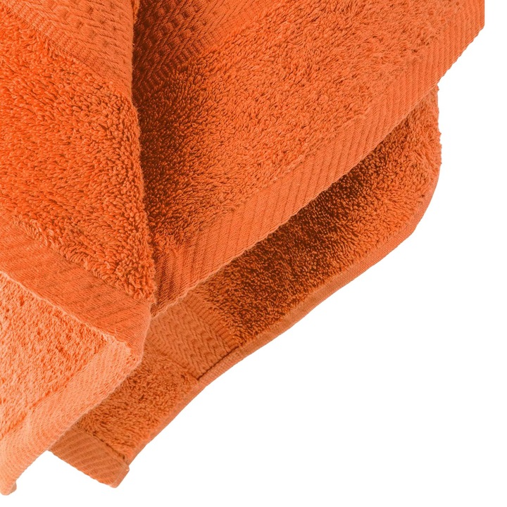 Set 4 prosoape H Hotel Supplier, 70x140 cm, 100% bumbac, 500 GSM, Portocaliu