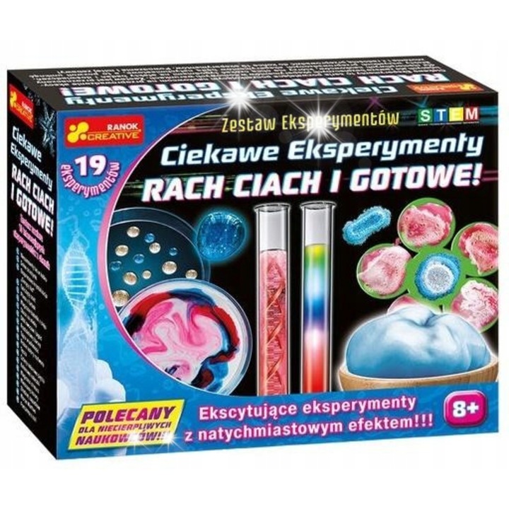 Set Jocuri Educative Ranok-Creative, Experimente 19, Multicolor, 8+ ani