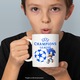 Cana cu Sonic, si Echipa de Fotbal Uefa Champions League, Ceramica, 330ML, Cu Maner si Interior Alb