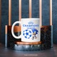 Cana cu Sonic, si Echipa de Fotbal Uefa Champions League, Ceramica, 330ML, Cu Maner si Interior Alb