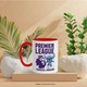 Cana cu Stitch, si Echipa de Fotbal Premier League, Ceramica, 330ML, Cu Maner si Interior Rosu