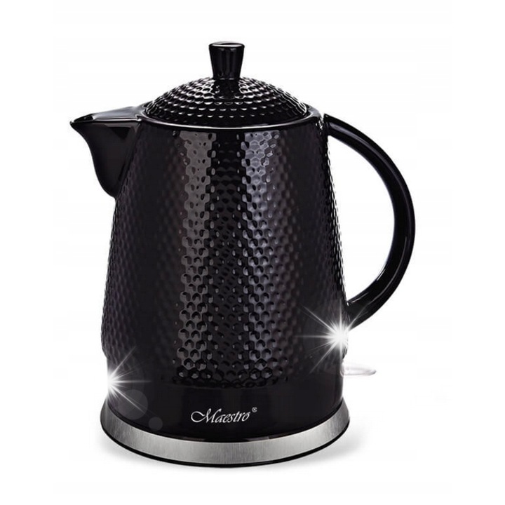 Fierbator ceramic Maestro, 1,5l, negru, 1500W, 26x16,5x22cm