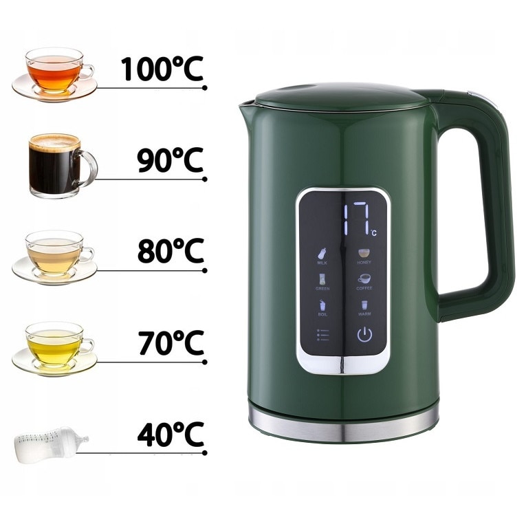 Fierbator electric Platinet 1,7L, 5 setari de temperatura, display LCD ...