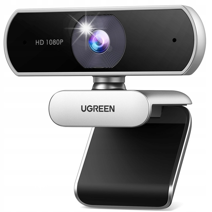 Уеб камера Ugreen CM647, Full HD 1080p, 30FPS, 2 микрофона, сива, пълен комплект
