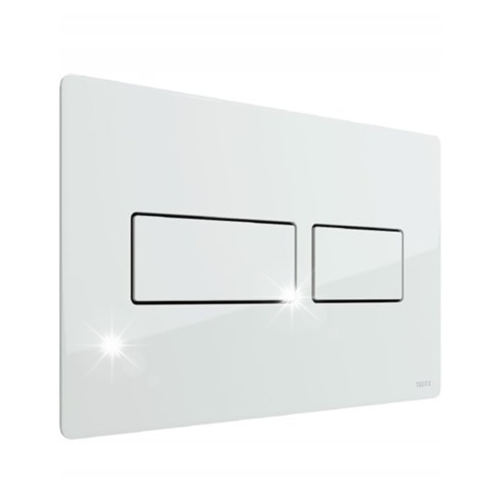 Buton spalare WC TECEsolid, inox, dubla actiune, culoare: inox periat, 1 buc.