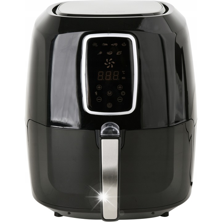 Friteuza, Lund, 5.2 l, 1800W, 2 cosuri, Negru