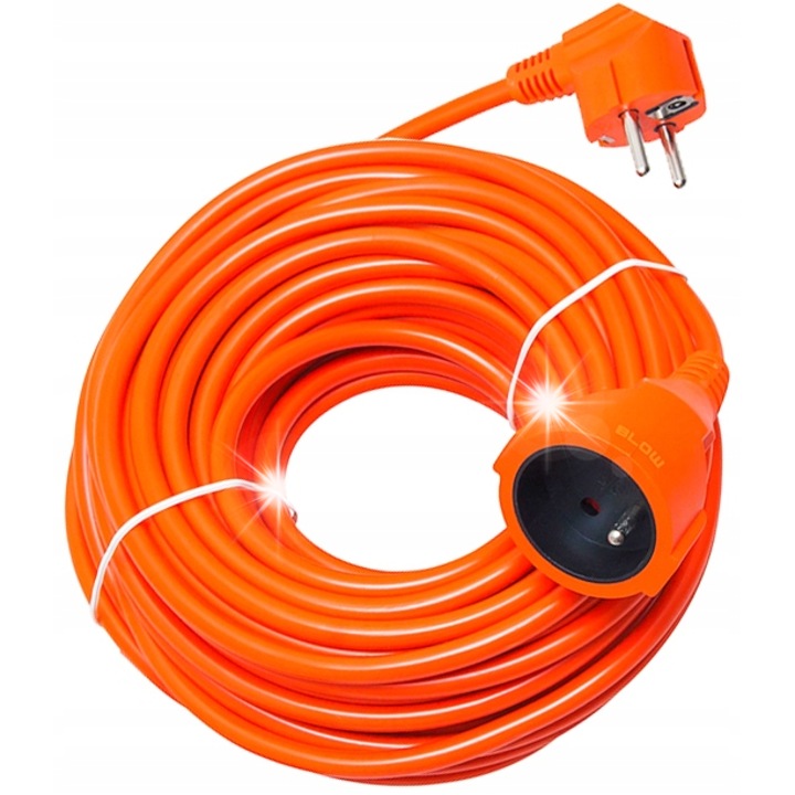 Удължител Blow PR-160, 1 гнездо, 30м, оранжев, 3x1,5мм